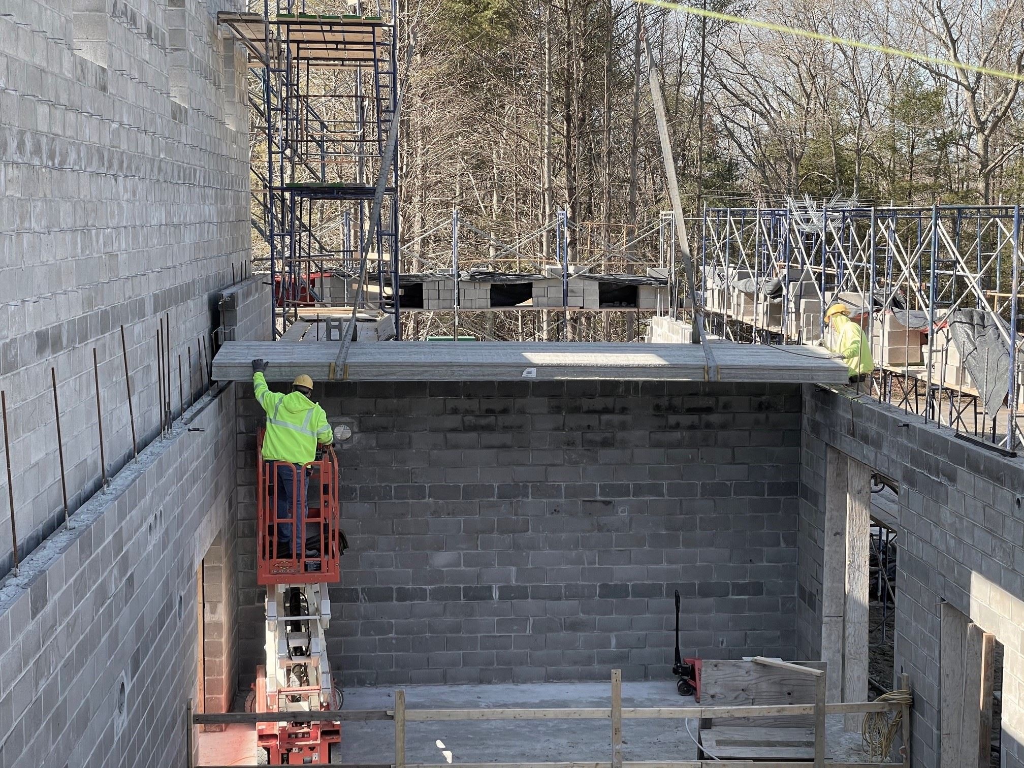 Precast Concrete Hollow Core Plank Installation